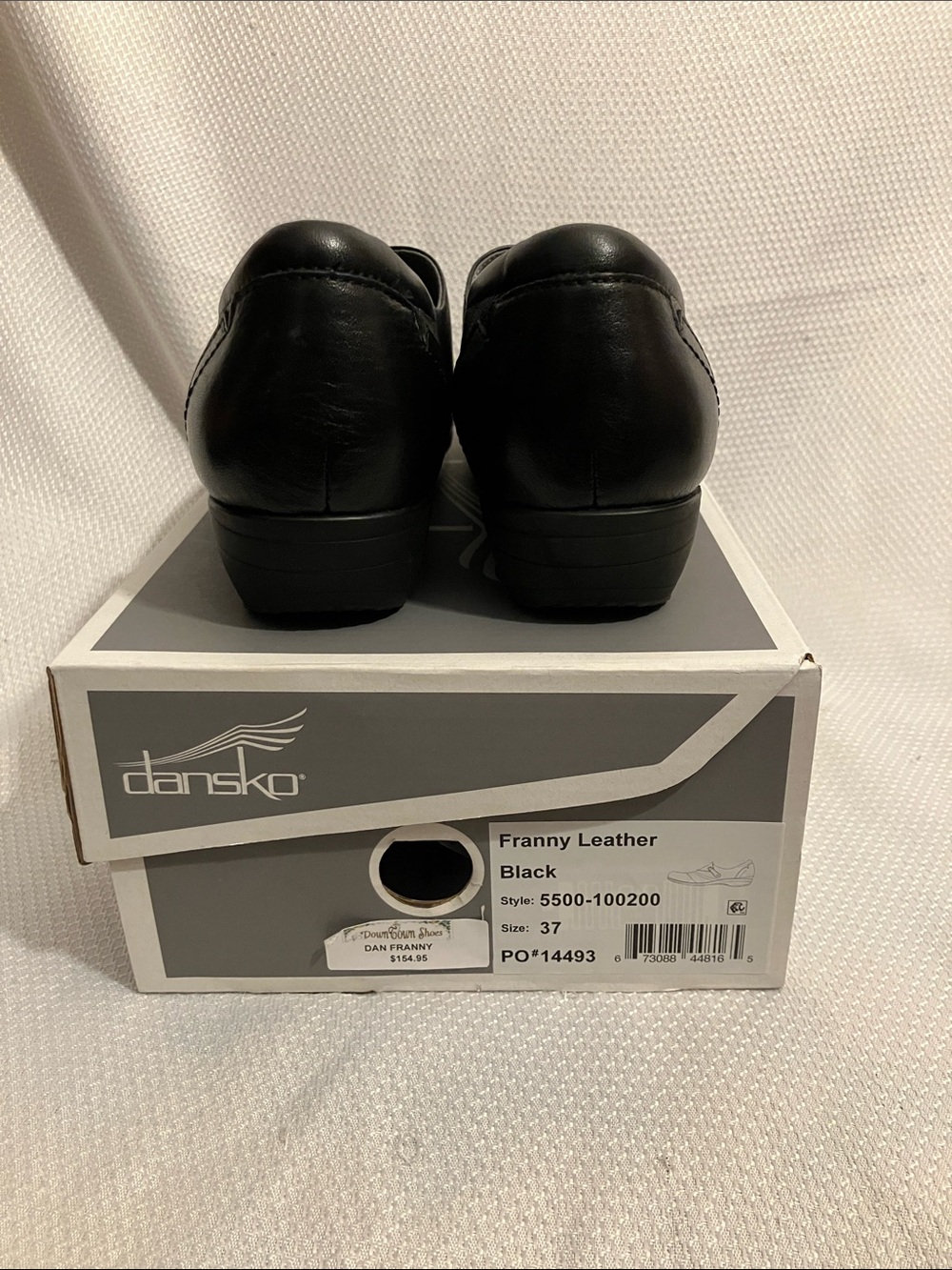 Dansko Black Leather Slip-On Flats - Picture 2 of 6